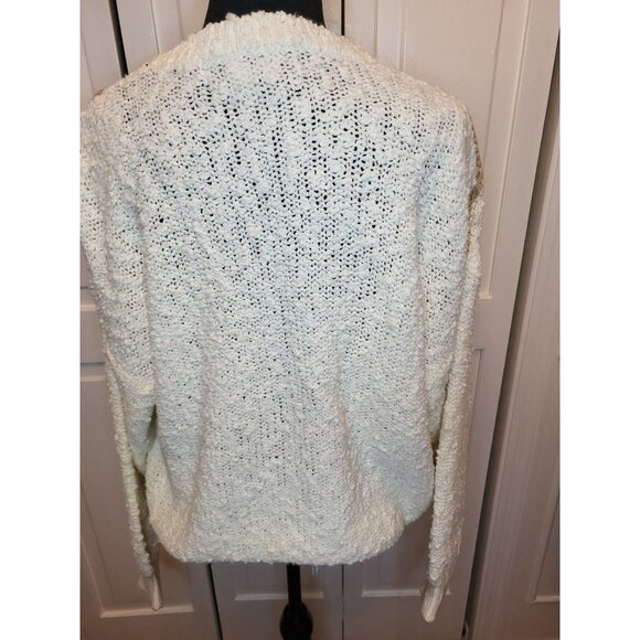 Vintage 80's Embroidered Beaded Popcorn Stitch Floral  Sweater 22 Cottage Glam - Picture 2 of 9